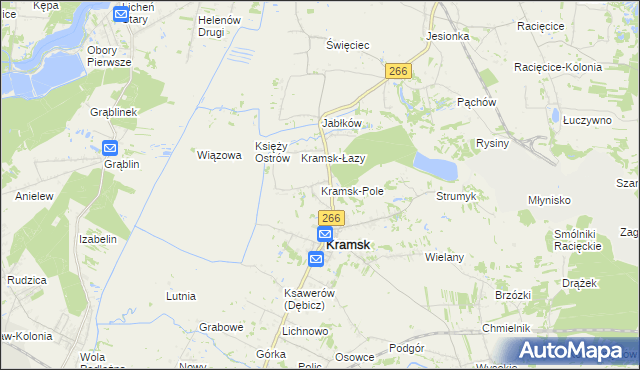 mapa Kramsk-Pole, Kramsk-Pole na mapie Targeo