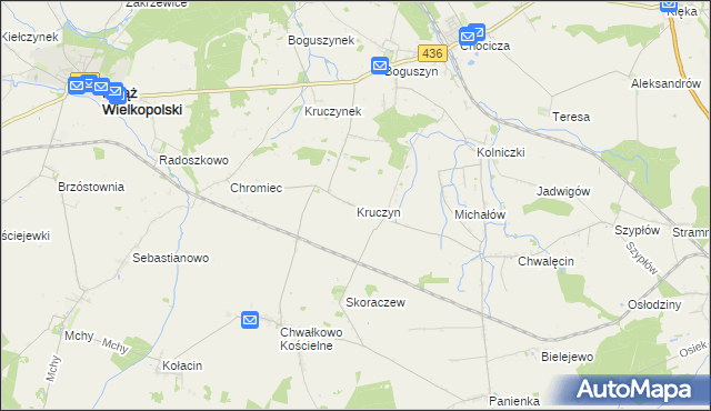 mapa Kruczyn, Kruczyn na mapie Targeo