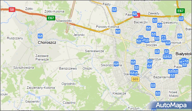 mapa Krupniki, Krupniki na mapie Targeo