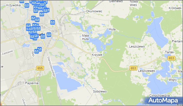 mapa Krzywe gmina Suwałki, Krzywe gmina Suwałki na mapie Targeo