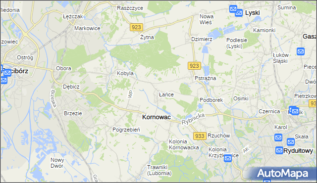 mapa Łańce, Łańce na mapie Targeo
