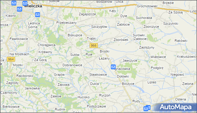 mapa Łazany, Łazany na mapie Targeo