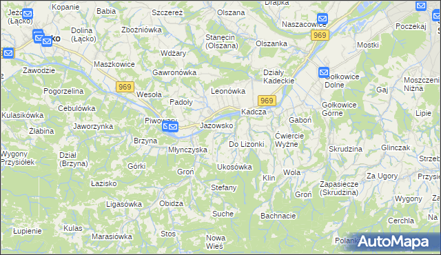 mapa Łazy Brzyńskie, Łazy Brzyńskie na mapie Targeo