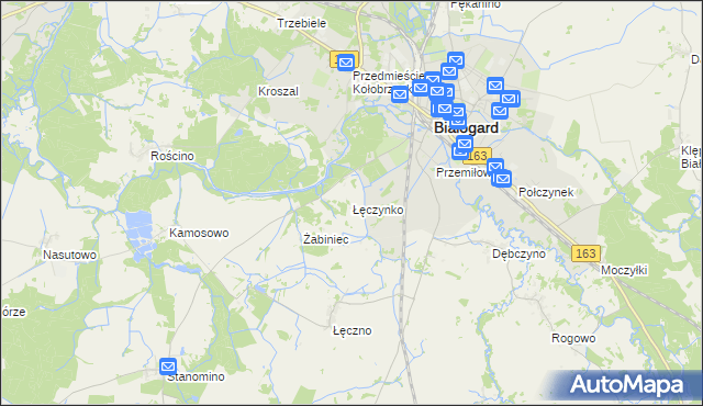 mapa Łęczynko, Łęczynko na mapie Targeo
