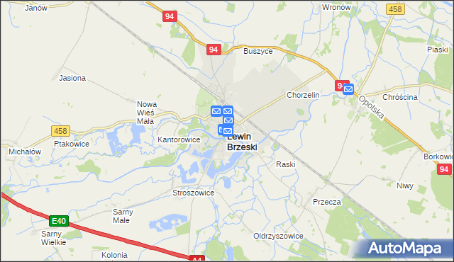 mapa Lewin Brzeski, Lewin Brzeski na mapie Targeo
