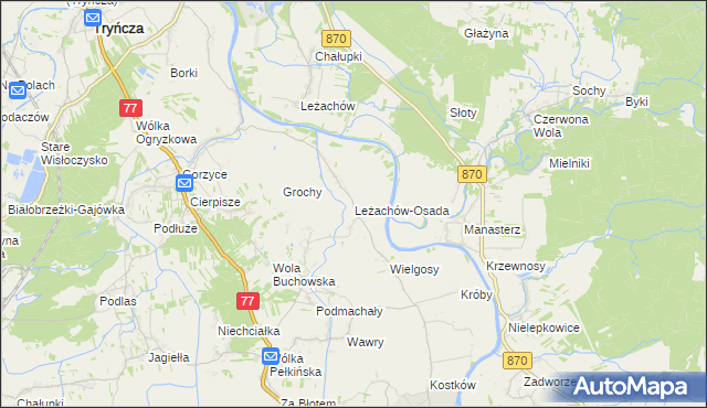 mapa Leżachów-Osada, Leżachów-Osada na mapie Targeo