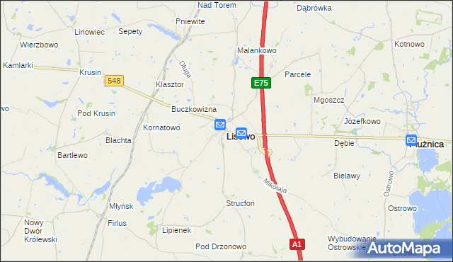 mapa Lisewo powiat chełmiński, Lisewo powiat chełmiński na mapie Targeo