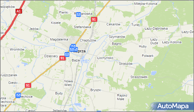 mapa Łochyńsko, Łochyńsko na mapie Targeo