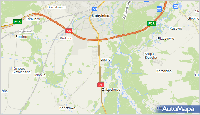 mapa Łosino, Łosino na mapie Targeo