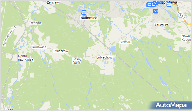 mapa Lubiechów, Lubiechów na mapie Targeo