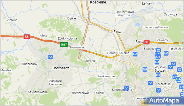 mapa Łyski, Łyski na mapie Targeo