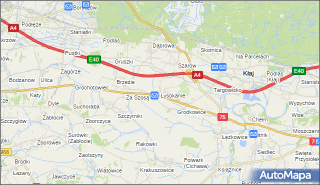 mapa Łysokanie, Łysokanie na mapie Targeo