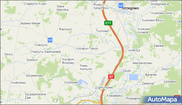 mapa Mączewo, Mączewo na mapie Targeo