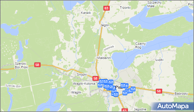 mapa Maldanin, Maldanin na mapie Targeo