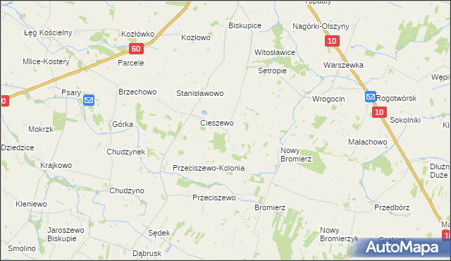 mapa Maliszewko, Maliszewko na mapie Targeo