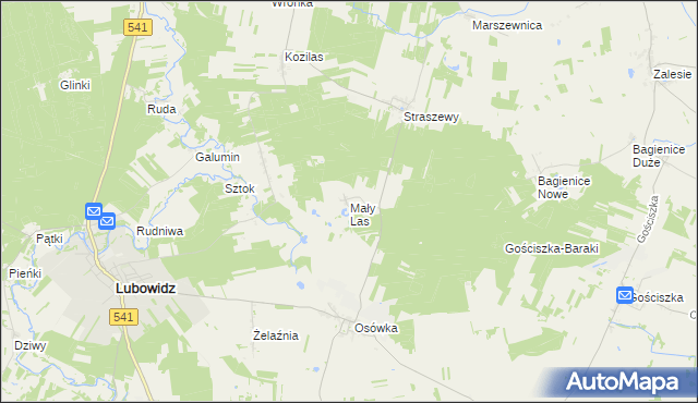 mapa Mały Las, Mały Las na mapie Targeo