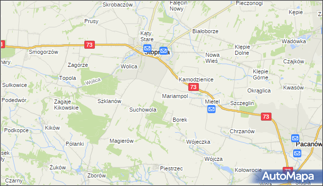 mapa Mariampol gmina Stopnica, Mariampol gmina Stopnica na mapie Targeo