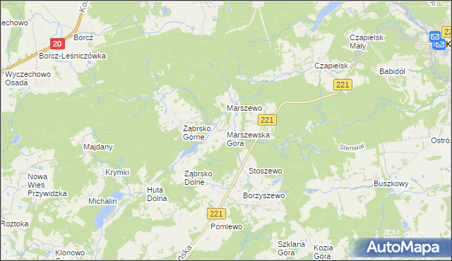 mapa Marszewska Góra, Marszewska Góra na mapie Targeo