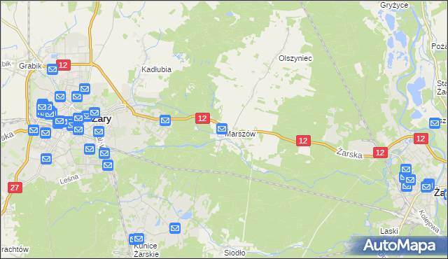 mapa Marszów, Marszów na mapie Targeo