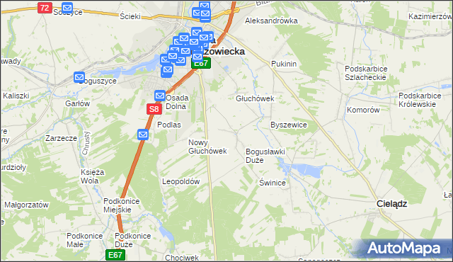 mapa Matyldów gmina Rawa Mazowiecka, Matyldów gmina Rawa Mazowiecka na mapie Targeo