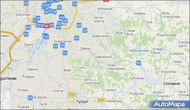 mapa Matysówka, Matysówka na mapie Targeo