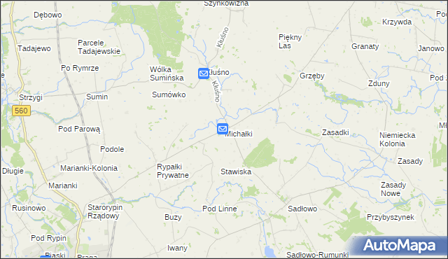 mapa Michałki gmina Świedziebnia, Michałki gmina Świedziebnia na mapie Targeo