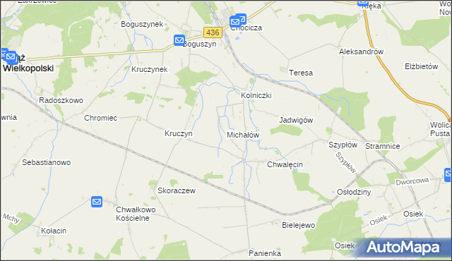 mapa Michałów gmina Nowe Miasto nad Wartą, Michałów gmina Nowe Miasto nad Wartą na mapie Targeo