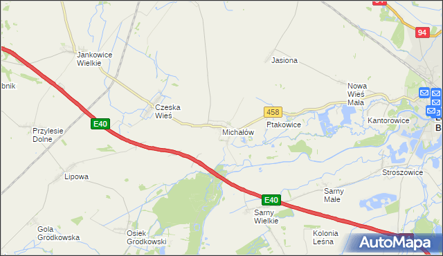 mapa Michałów gmina Olszanka, Michałów gmina Olszanka na mapie Targeo