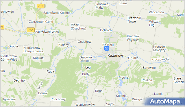 mapa Miechów-Kolonia, Miechów-Kolonia na mapie Targeo