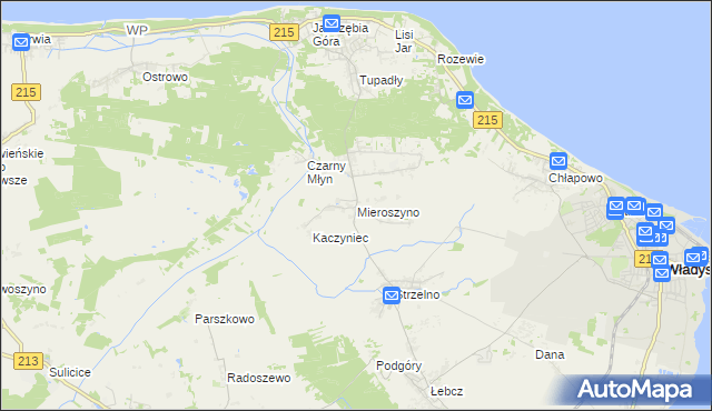 mapa Mieroszyno, Mieroszyno na mapie Targeo