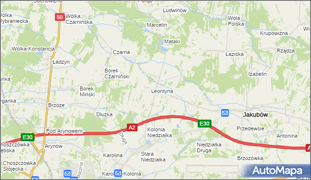 mapa Mistów, Mistów na mapie Targeo