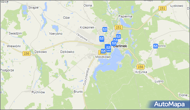 mapa Moczkowo, Moczkowo na mapie Targeo