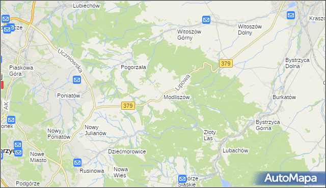 mapa Modliszów, Modliszów na mapie Targeo