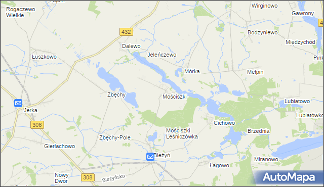 mapa Mościszki, Mościszki na mapie Targeo