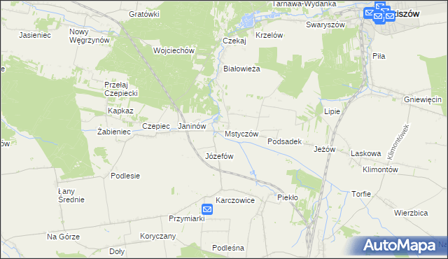 mapa Mstyczów, Mstyczów na mapie Targeo