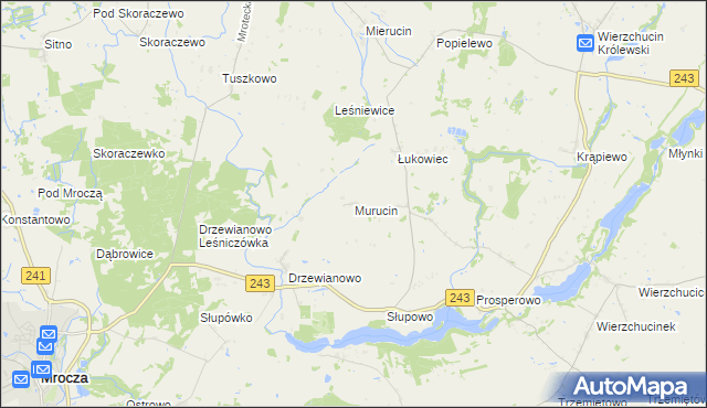mapa Murucin, Murucin na mapie Targeo