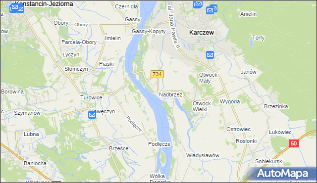 mapa Nadbrzeż, Nadbrzeż na mapie Targeo