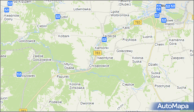 mapa Nadmłynie, Nadmłynie na mapie Targeo