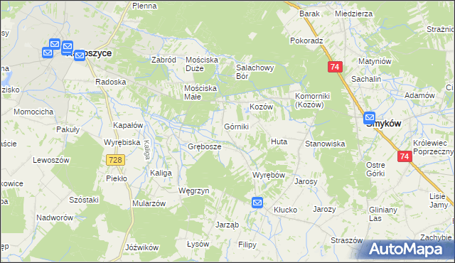 mapa Nalewajków, Nalewajków na mapie Targeo