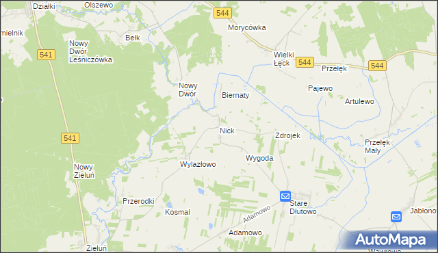 mapa Nick, Nick na mapie Targeo