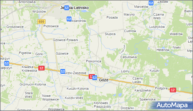 mapa Niemianowice, Niemianowice na mapie Targeo