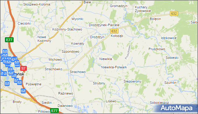 mapa Niewikla, Niewikla na mapie Targeo