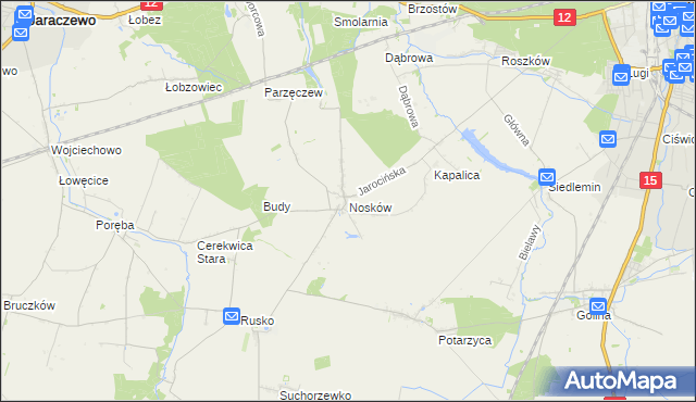 mapa Nosków, Nosków na mapie Targeo