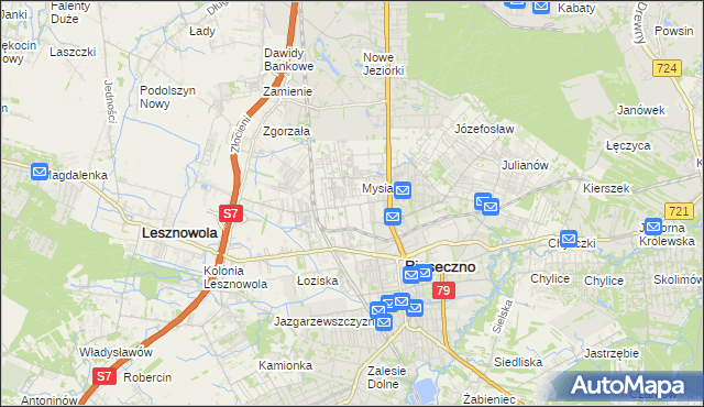 mapa Nowa Iwiczna, Nowa Iwiczna na mapie Targeo
