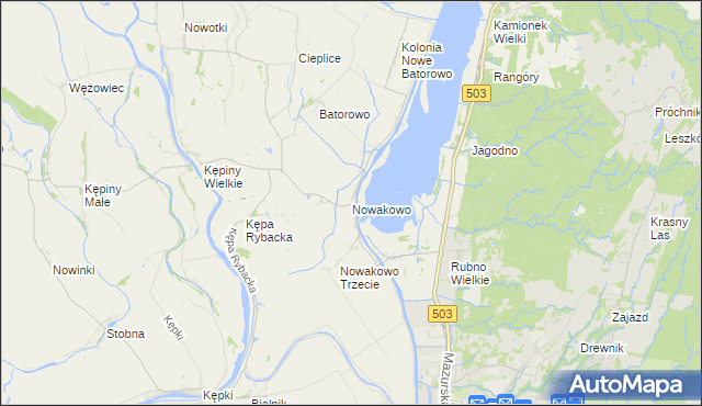 mapa Nowakowo gmina Elbląg, Nowakowo gmina Elbląg na mapie Targeo