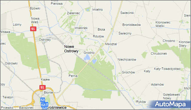mapa Nowe Grodno, Nowe Grodno na mapie Targeo