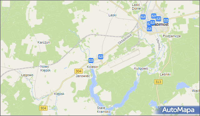 mapa Nowe Kramsko, Nowe Kramsko na mapie Targeo