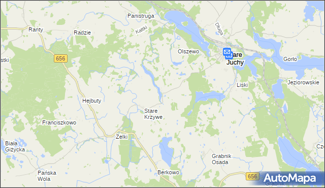 mapa Nowe Krzywe, Nowe Krzywe na mapie Targeo