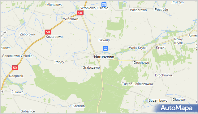 mapa Nowe Naruszewo, Nowe Naruszewo na mapie Targeo