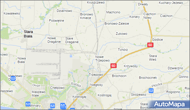 mapa Nowe Trzepowo, Nowe Trzepowo na mapie Targeo